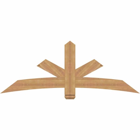 Ekena Millwork Alberta Smooth Timber Gable Bracket, Western Red Cedar, 72"W x 27"H x 1 1/2"D x 5 1/2"F, 9/12 Pitch GBW072X27X0206ALB00SWR